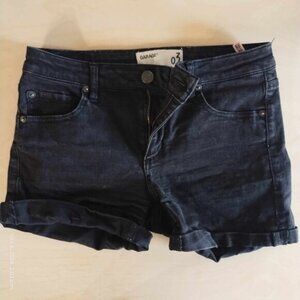 Garage black jean short cuff‎ leg size 03 stretch mid rise mini shorts Cotton